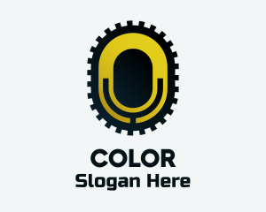 Yellow Microphone App Logo