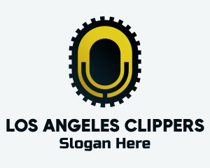 Yellow Microphone App logo design