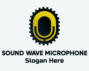Microphone - Yellow Microphone App logo design