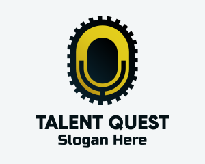 Interview - Yellow Microphone App logo design