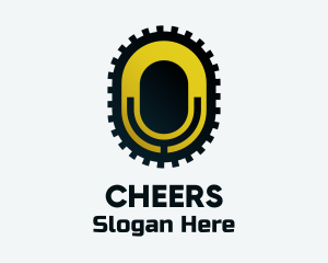 Yellow Microphone App logo design
