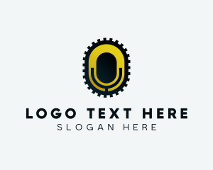 Interview - Yellow Microphone App logo design