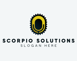 Yellow Microphone App logo design