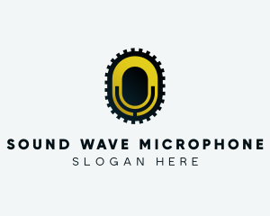 Yellow Microphone App logo design