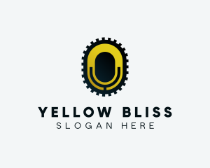 Yellow Microphone App logo design