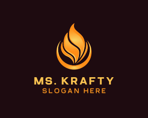 Heating Blazing Flame Logo