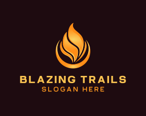 Heating Blazing Flame logo design