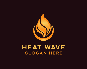 Heat - Heating Blazing Flame logo design