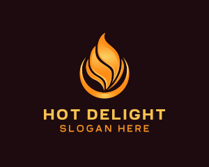 Heating Blazing Flame logo design