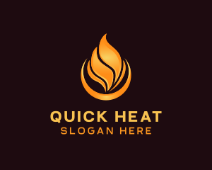 Heating Blazing Flame logo design