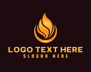 Heat - Heating Blazing Flame logo design