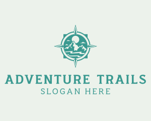 Trekking - Mountain Outdoor Trekking logo design