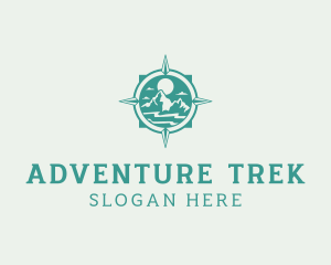 Trekking - Mountain Outdoor Trekking logo design