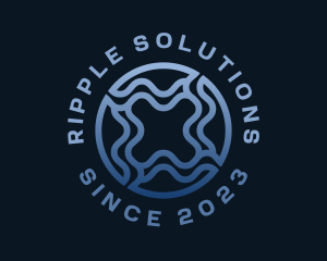Abstract Water Ripple logo design