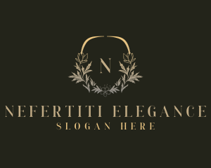 Flower Wreath Wedding logo design