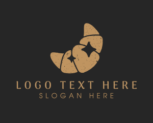 Bread - Croissant Bread Pastry logo design