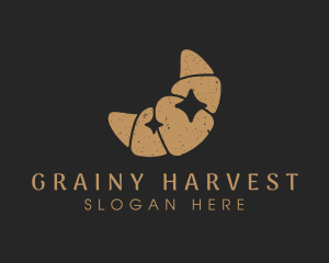 Grainy - Croissant Bread Pastry logo design