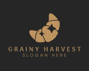 Croissant Bread Pastry logo design