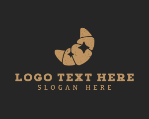 Bread - Croissant Bread Pastry logo design