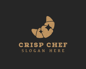 Croissant Bread Pastry logo design