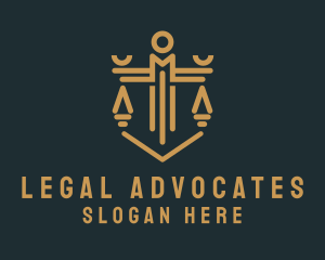 Legal Scale Sword logo design