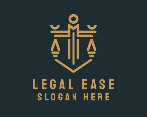 Legal Scale Sword logo design