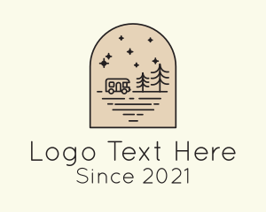 Campsite - Caravan Camping Vacation logo design