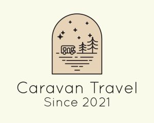 Caravan - Caravan Camping Vacation logo design