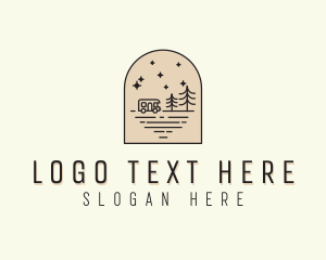 Camping - Caravan Camping Vacation logo design