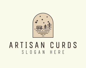 Caravan Camping Vacation logo design