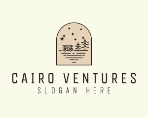 Caravan Camping Vacation logo design