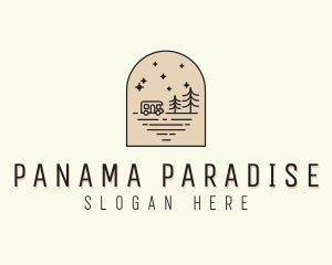 Caravan Camping Vacation logo design