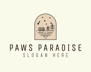 Caravan Camping Vacation logo design