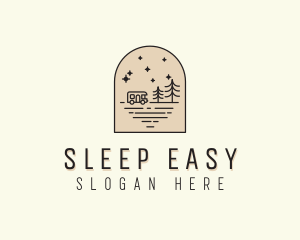 Caravan Camping Vacation logo design