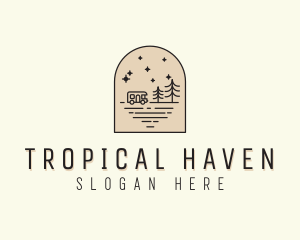 Caravan Camping Vacation logo design