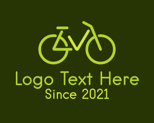 Bike Repair - Minimalist Checkmark Bike logo design