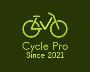 Biking - Minimalist Checkmark Bike logo design