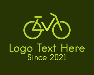 Minimalist Checkmark Bike Logo