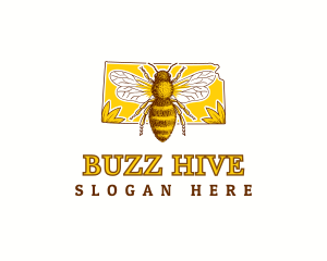 Kansas Natural Honeybee logo design