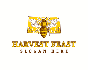 Kansas Natural Honeybee logo design