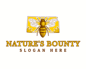 Kansas Natural Honeybee logo design