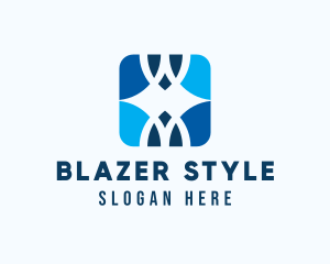 Blue Modern Style Pattern logo design