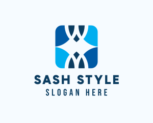 Blue Modern Style Pattern logo design