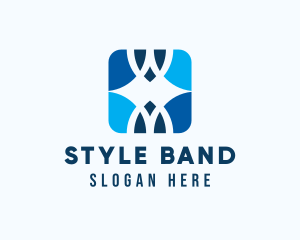 Blue Modern Style Pattern logo design