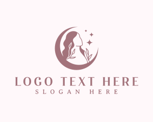 Woman - Woman Moon Maiden logo design