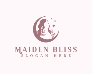 Maiden - Woman Moon Maiden logo design