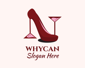 Classy Wine Stiletto Logo