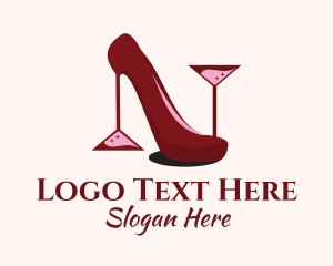 Classy Wine Stiletto Logo