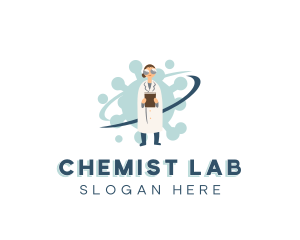 Chemist - Research Molecule Scientist logo design