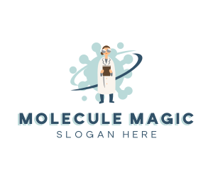 Molecule - Research Molecule Scientist logo design